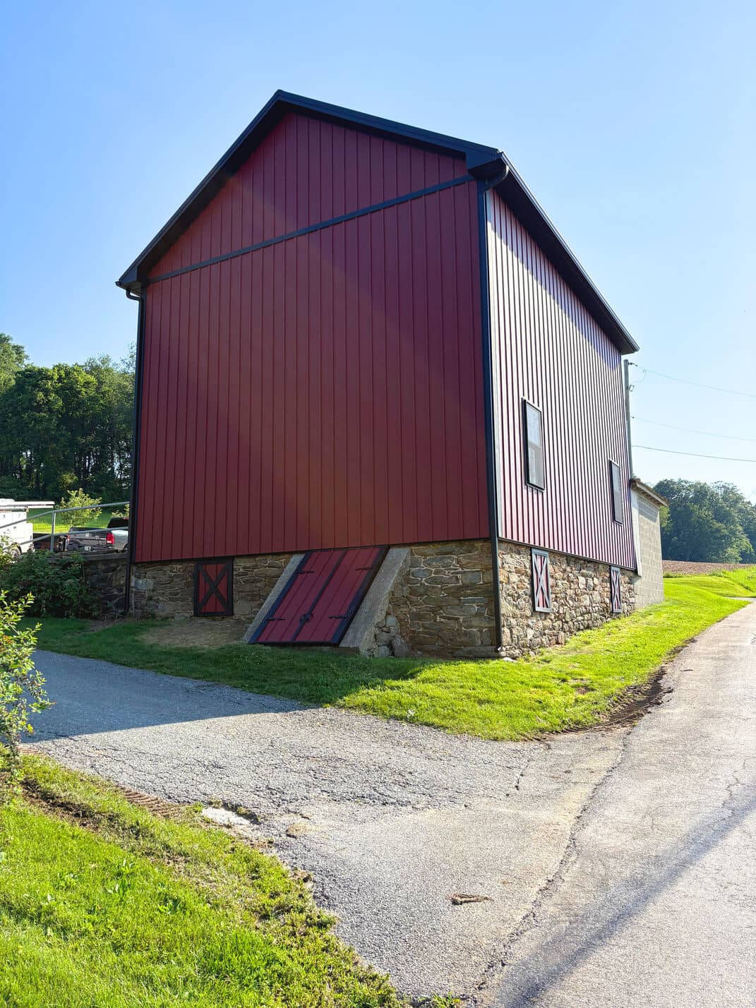 old barn remodel, new roof and siding